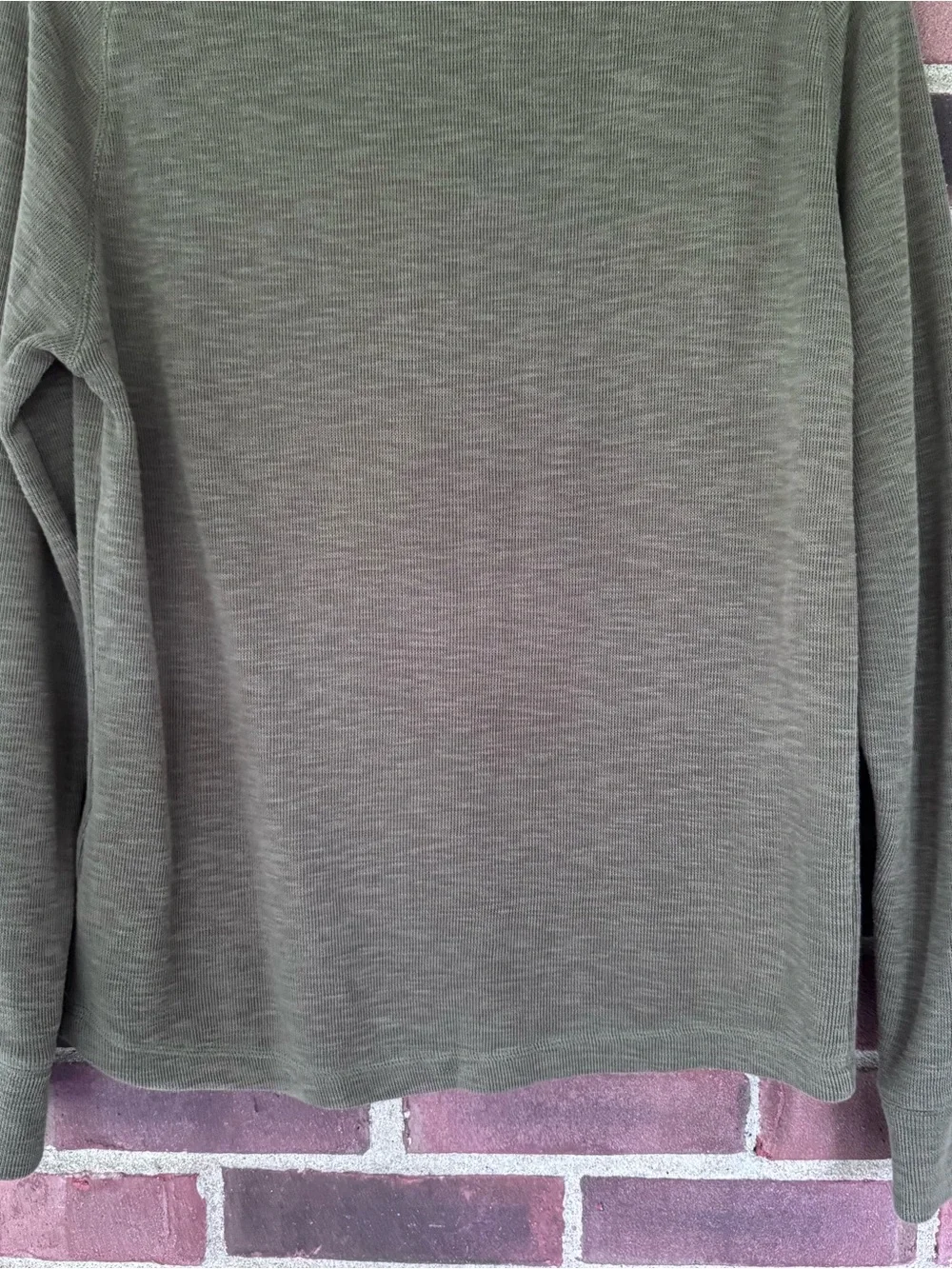 Banana Republic Men’s Small Olive Green Thermal Knit Crewneck Pullover Cotton